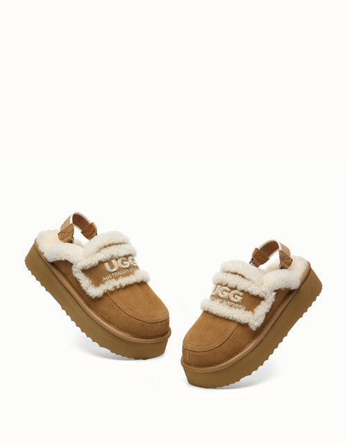 Ugg AUSTRALIAN SHEPHERD® Rilee Platform Slippers (Chestnut)