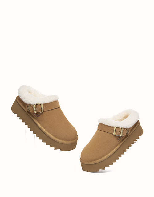 Ugg AUSTRALIAN SHEPHERD® Pulsey Platform Slippers (Chestnut)