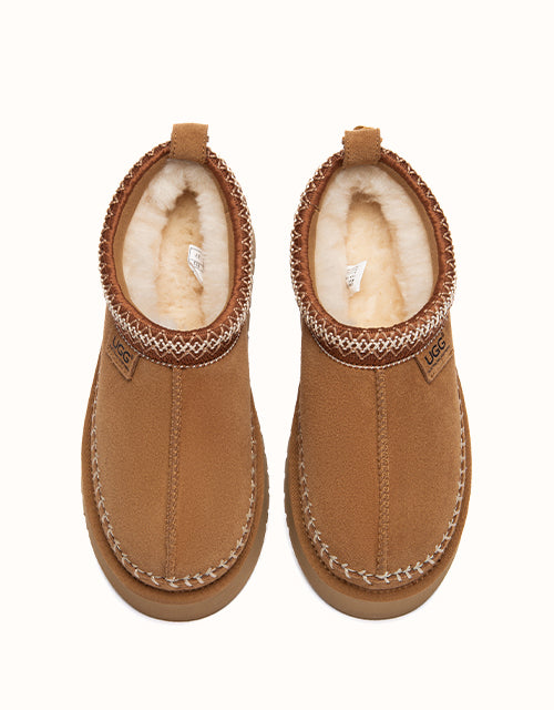 Ugg AUSTRALIAN SHEPHERD® Canlia Platform Slippers (Chestnut)