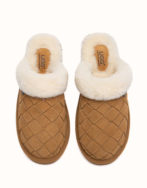 Ugg AUSTRALIAN SHEPHERD® Weavey Cozy Slippers (Chestnut)