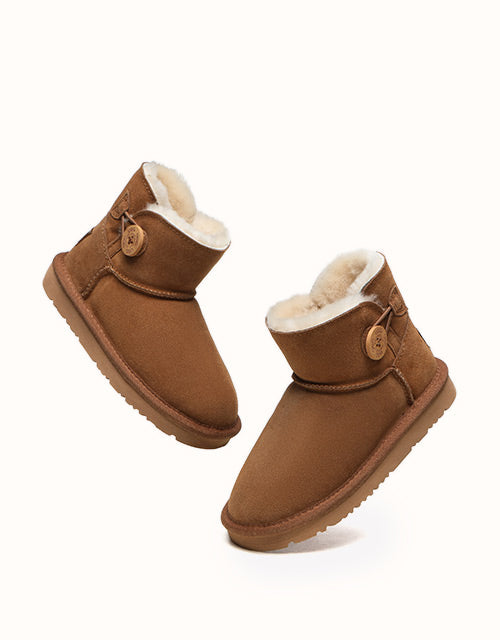 AUSTRALIAN SHEPHERD® Nolan Kids Mini Button Boots (Chestnut)