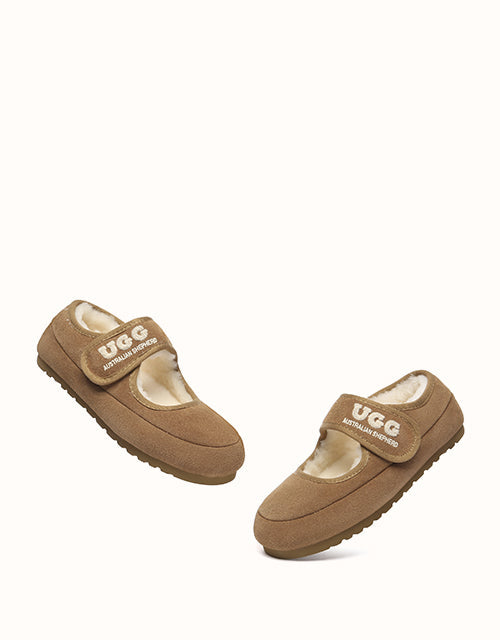 Ugg AUSTRALIAN SHEPHERD® Velvi Mary Jane Slippers (Chestnut)