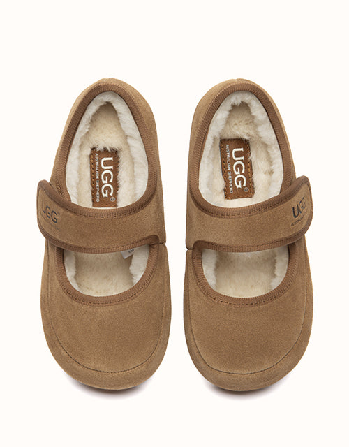 Ugg Australian Shepherd® Millie Kids Mary Jane Slippers (Chestnut)