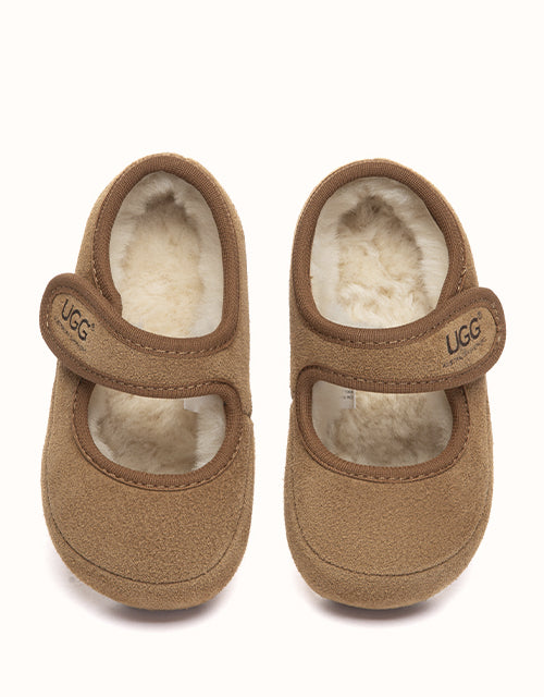 Ugg AUSTRALIAN SHEPHERD® Millie Toddler Mary Jane Slippers (Chestnut)