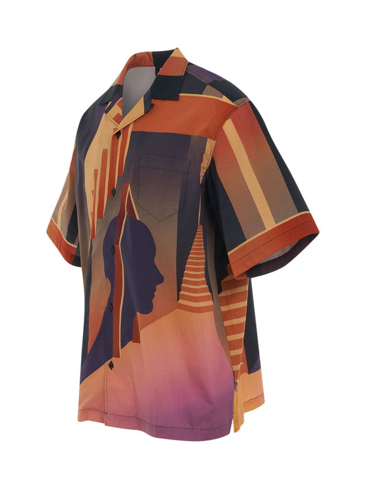 EGONLAB Graphic Bowling Shirt (Brown)