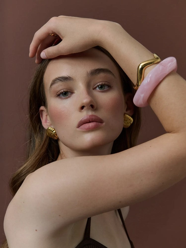 Betty Basics Angular Cuff Bangle (Pink)
