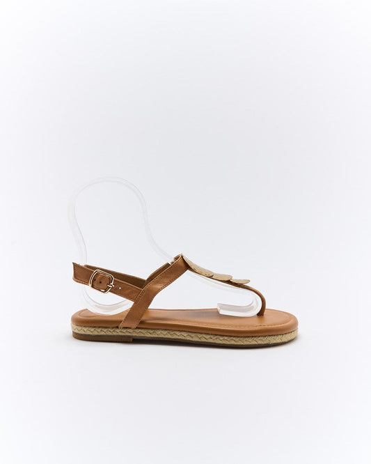 Walnut Melbourne Ada Leather Sandal (Coconut Tan)