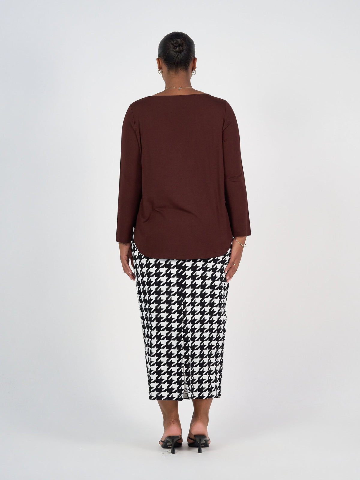 Lou Lou Adele Long Sleeve Bamboo Top (Burgundy)