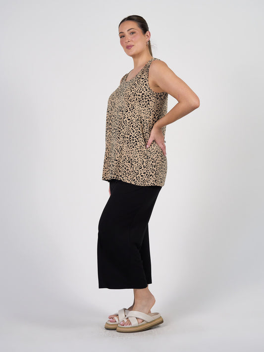 Lou Lou Ciara 7/8 Length Bamboo Culottes (Black)