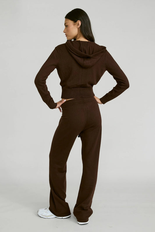 Wide Leg Knit Pant (Espresso)
