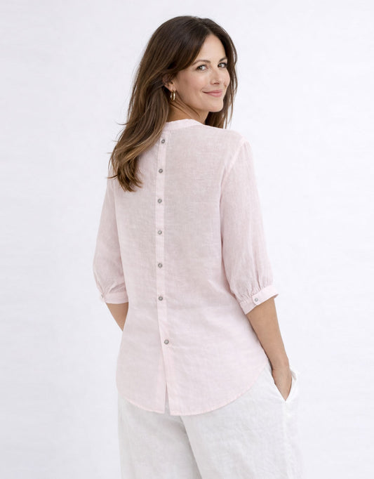 Worthier The Label Allegra Linen Shirt (Ballet Pink)
