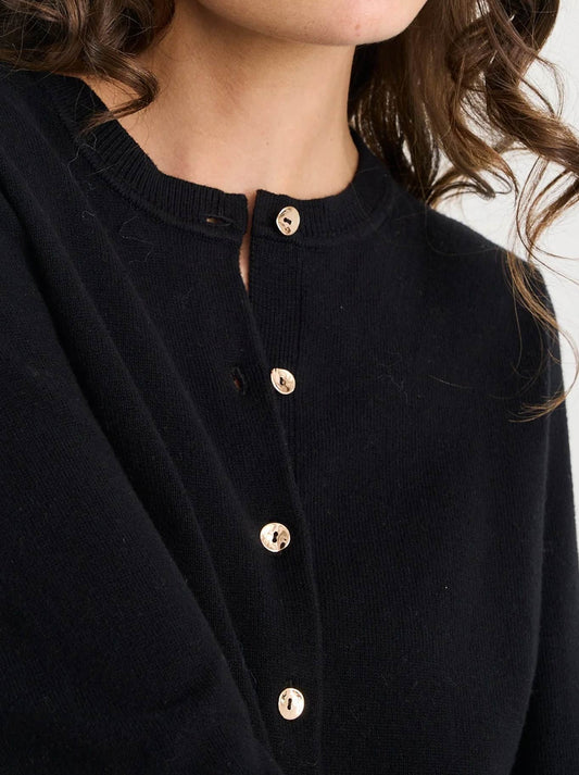 AMONG THE BRAVE REPLICA COTTON CASHMERE CARDI (Black)