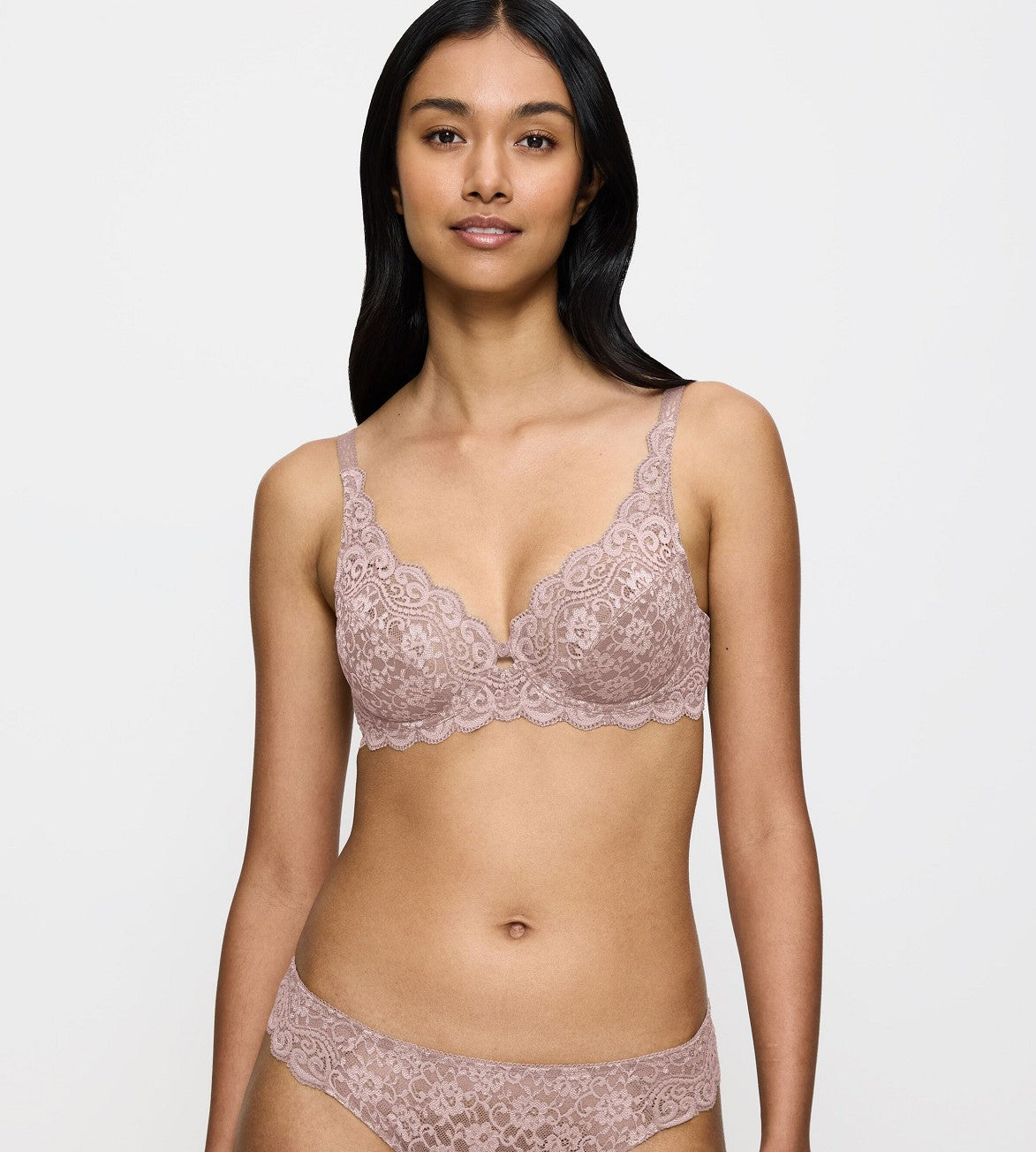 Image of Bras. Productname: Triumph Amourette Wired Bra in Mauve Rose colour by brand - Triumph