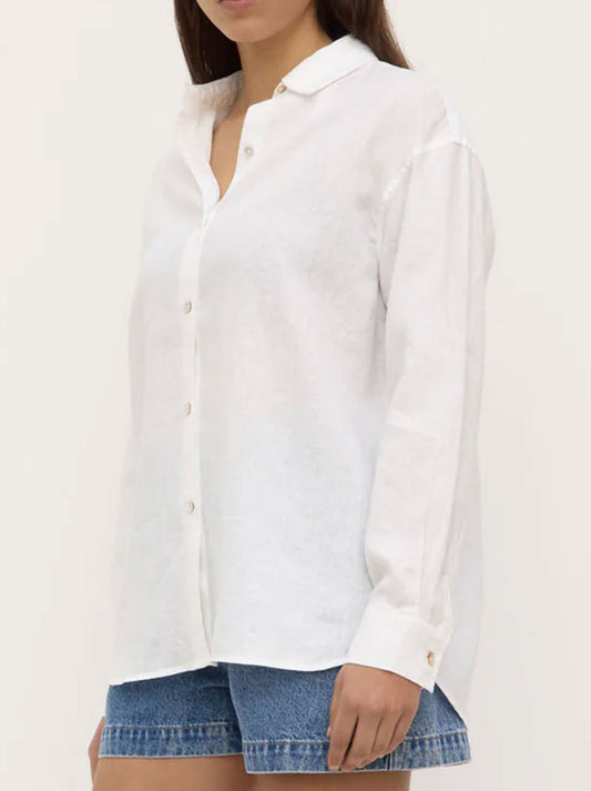 ASSEMBLY LABEL EVERYDAY LINEN SHIRT (White)