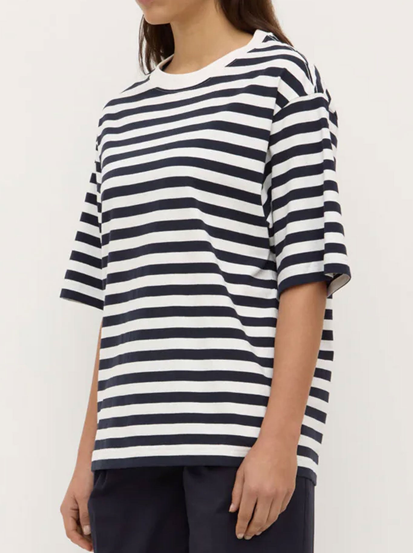 ASSEMBLY LABEL MONTE STRIPE COTTON TEE (Earth White)