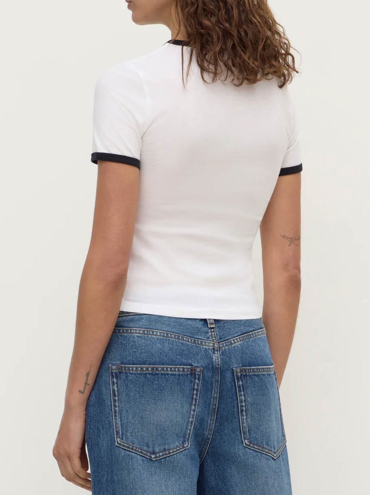 ASSEMBLY LABEL KOURT CONTAST BIND TEE (White Navy)