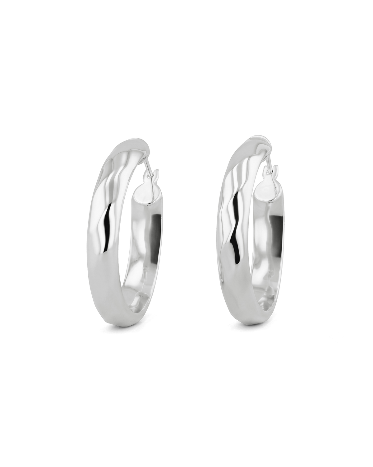 LAVANA Aura Silver Hoop Earrings