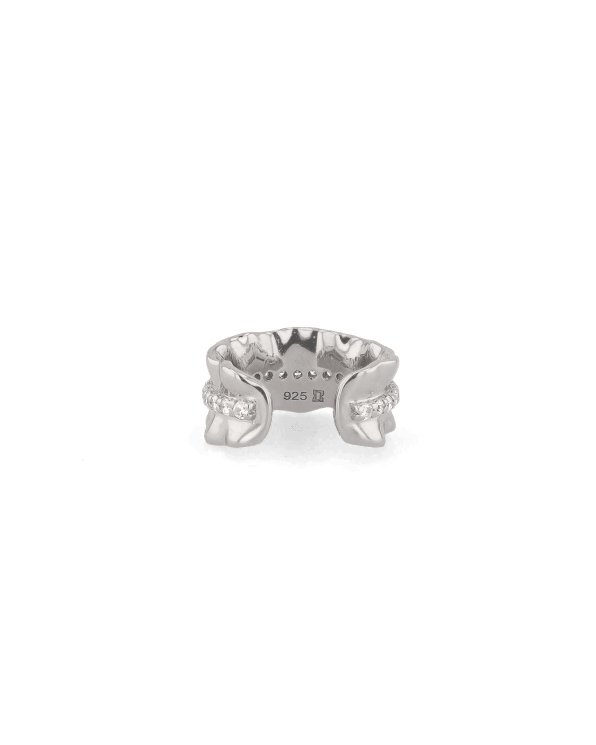 LAVANA Aurora Silver Diamond Ear Cuff