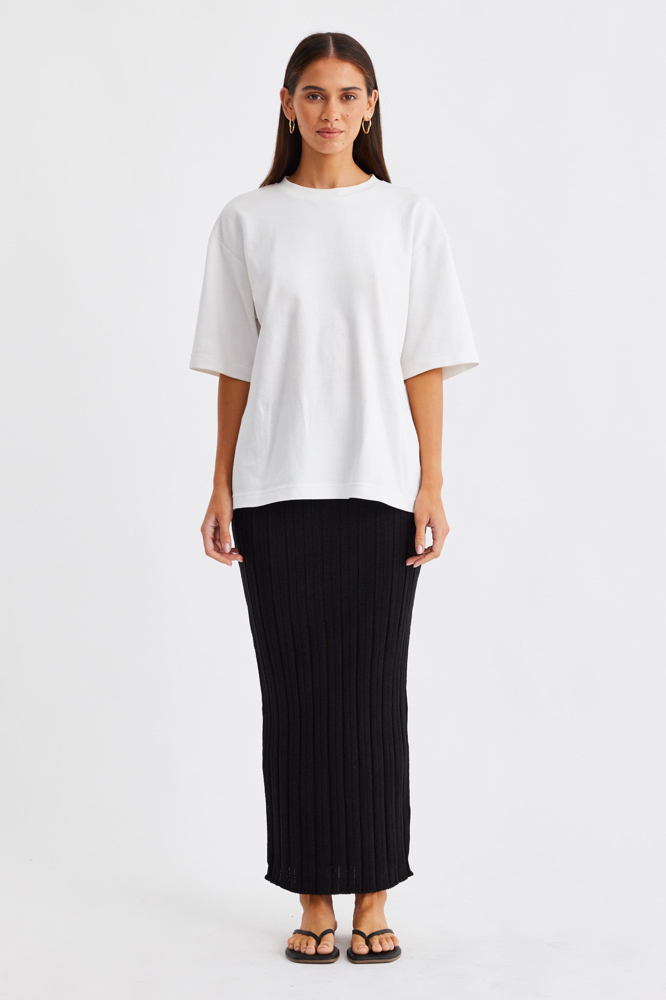 SNDYS BAHA RIBBED SKIRT (Black)
