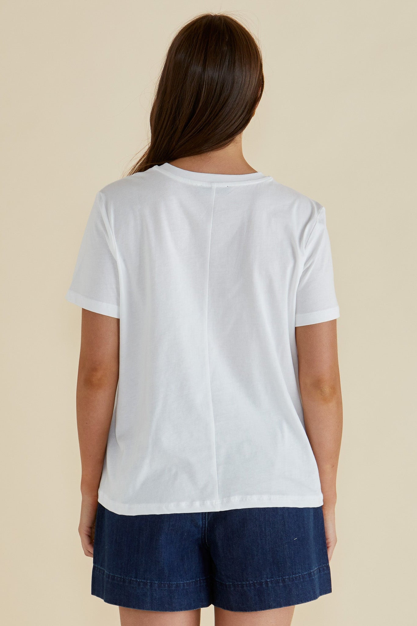 Betty Basics Ellia Crew Tee (Paradise Beach Print)