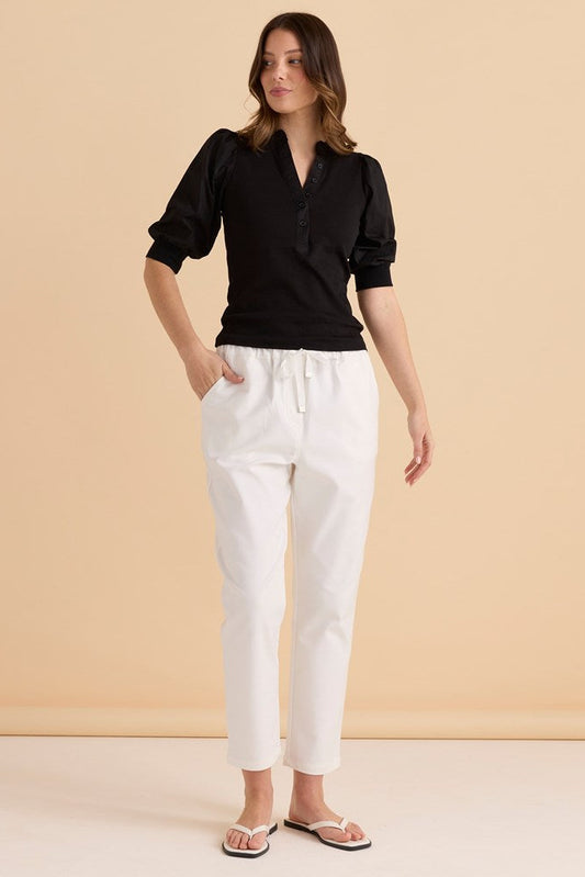 Betty Basics Ralph Rib Top (Black)