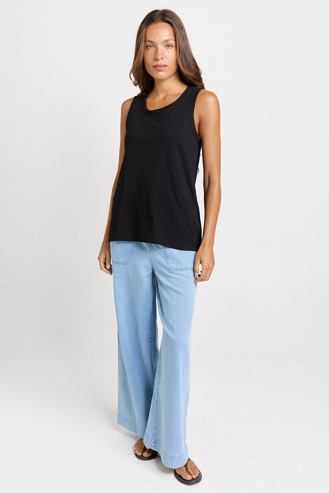 Betty Basics Rory Cotton Slub Tank (Black)