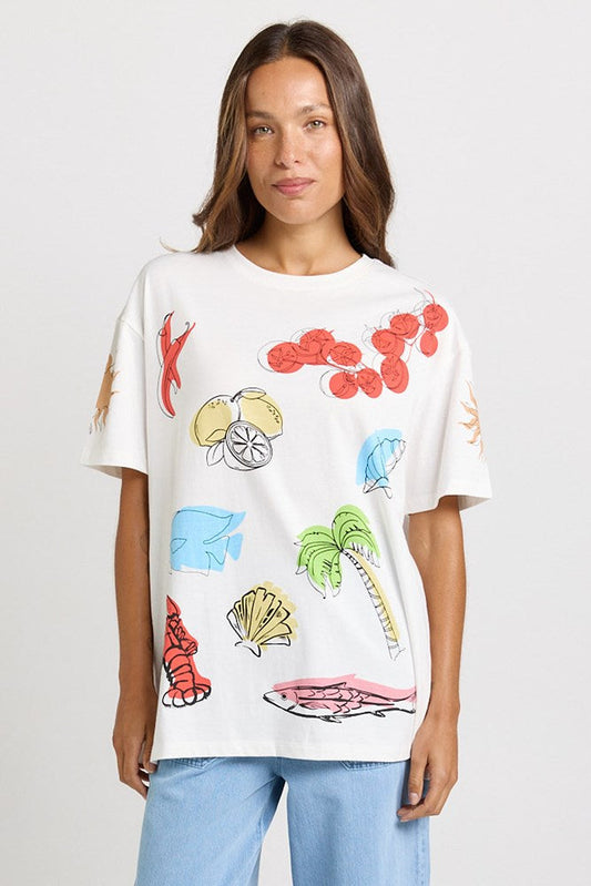 Betty Basics Weekend Cotton Tee (Harvest Print)