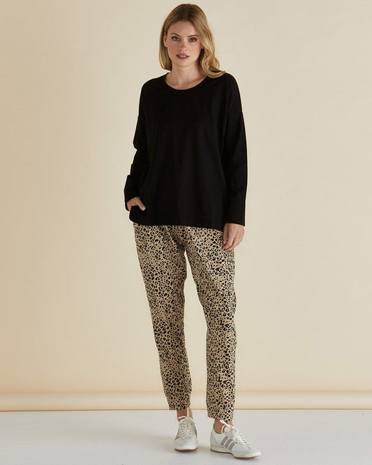 Betty Basics Brixley Long Sleeve Top (Black)