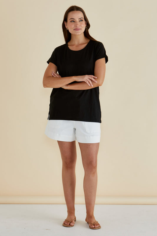 Betty Basics Caia Crew Tee (Black)