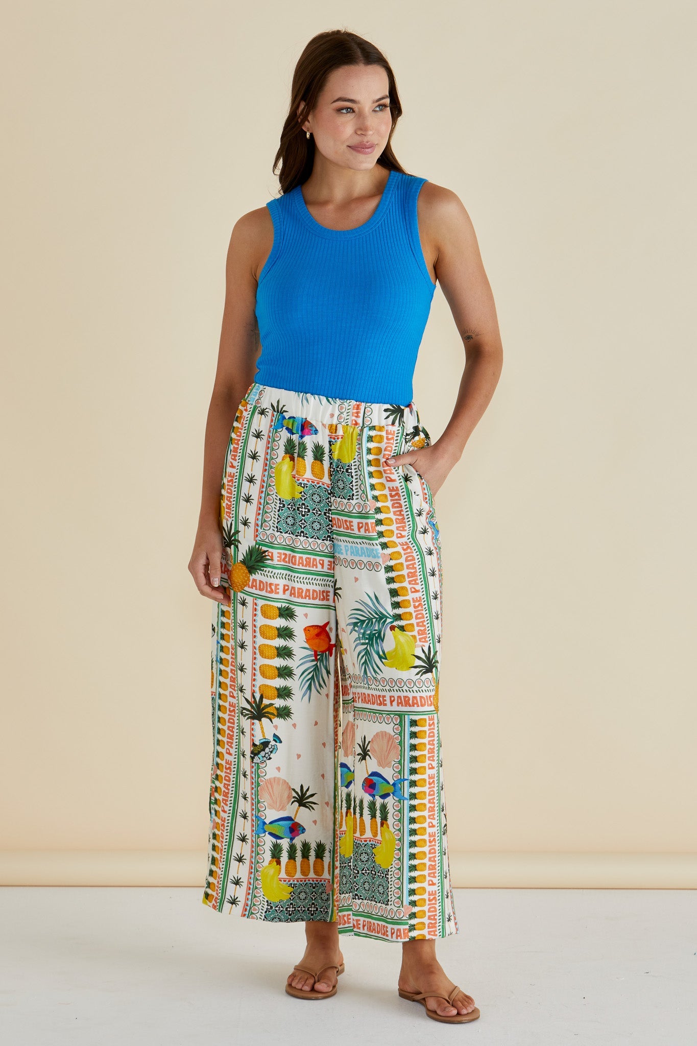 Betty Basics Francis Rib Tank (Blue)