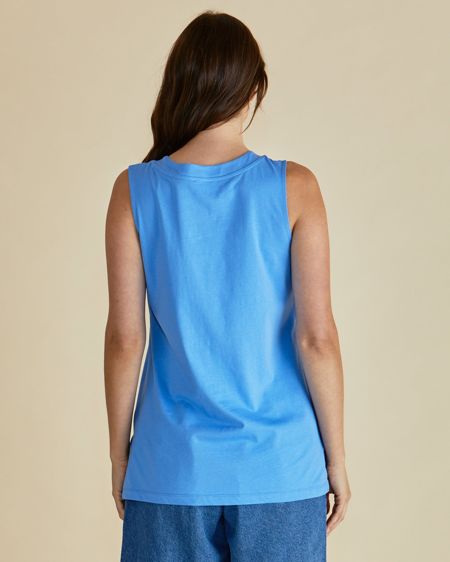 Betty Basics Trinity V-Neck Tank (Powder Blue)