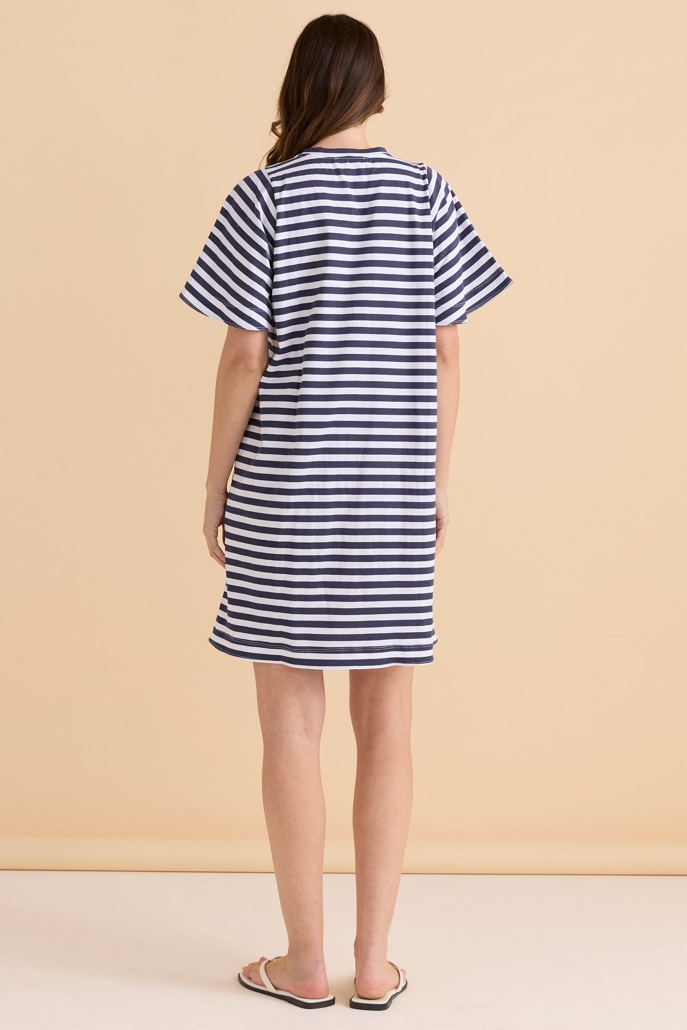 Betty Basics Darcy Dress (Navy Stripe)