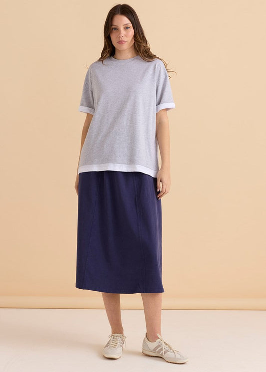 Betty Basics Boyfriend Tee (Grey Marle)