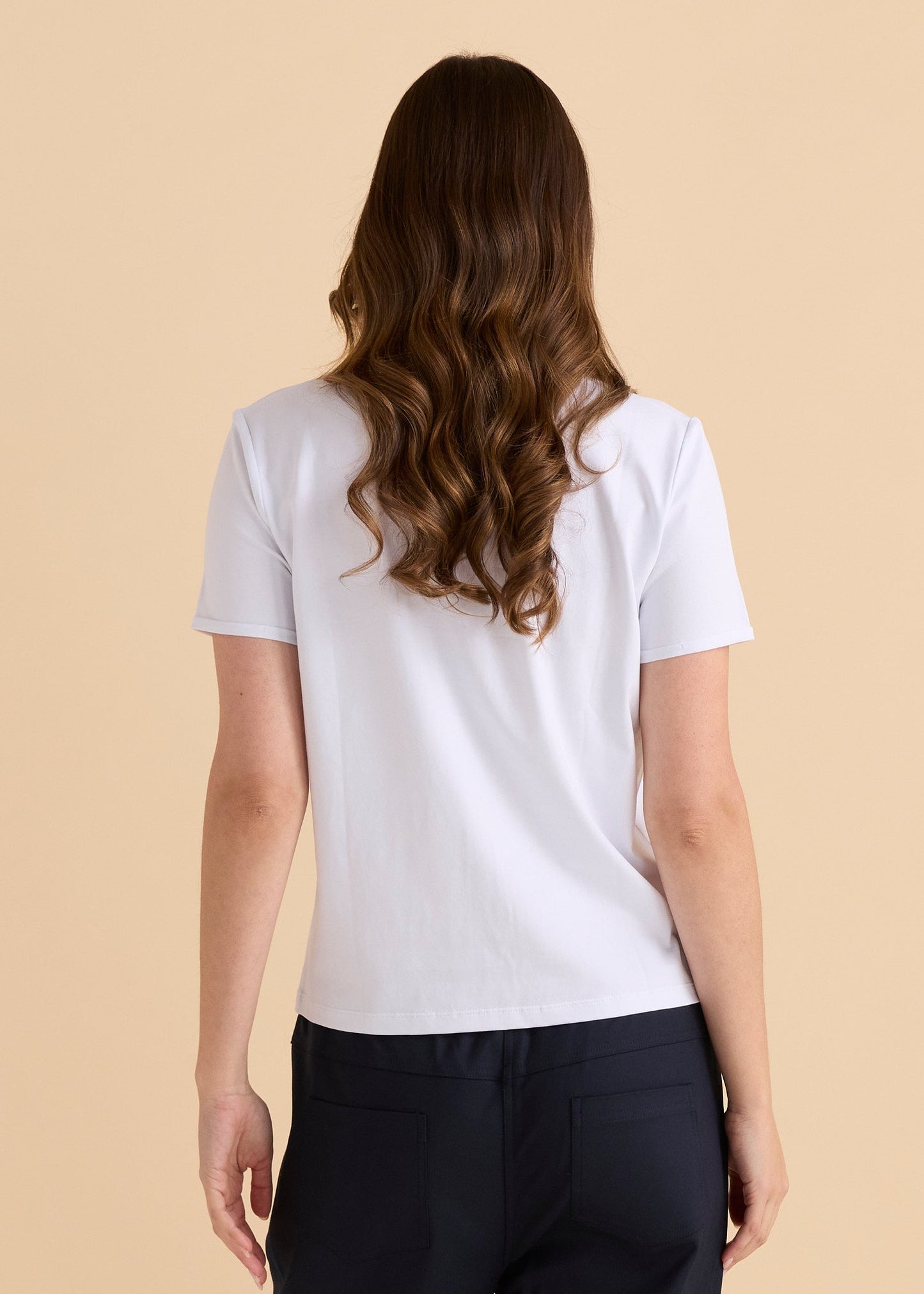 Betty Basics Cotton Slim Fit Tee (White)