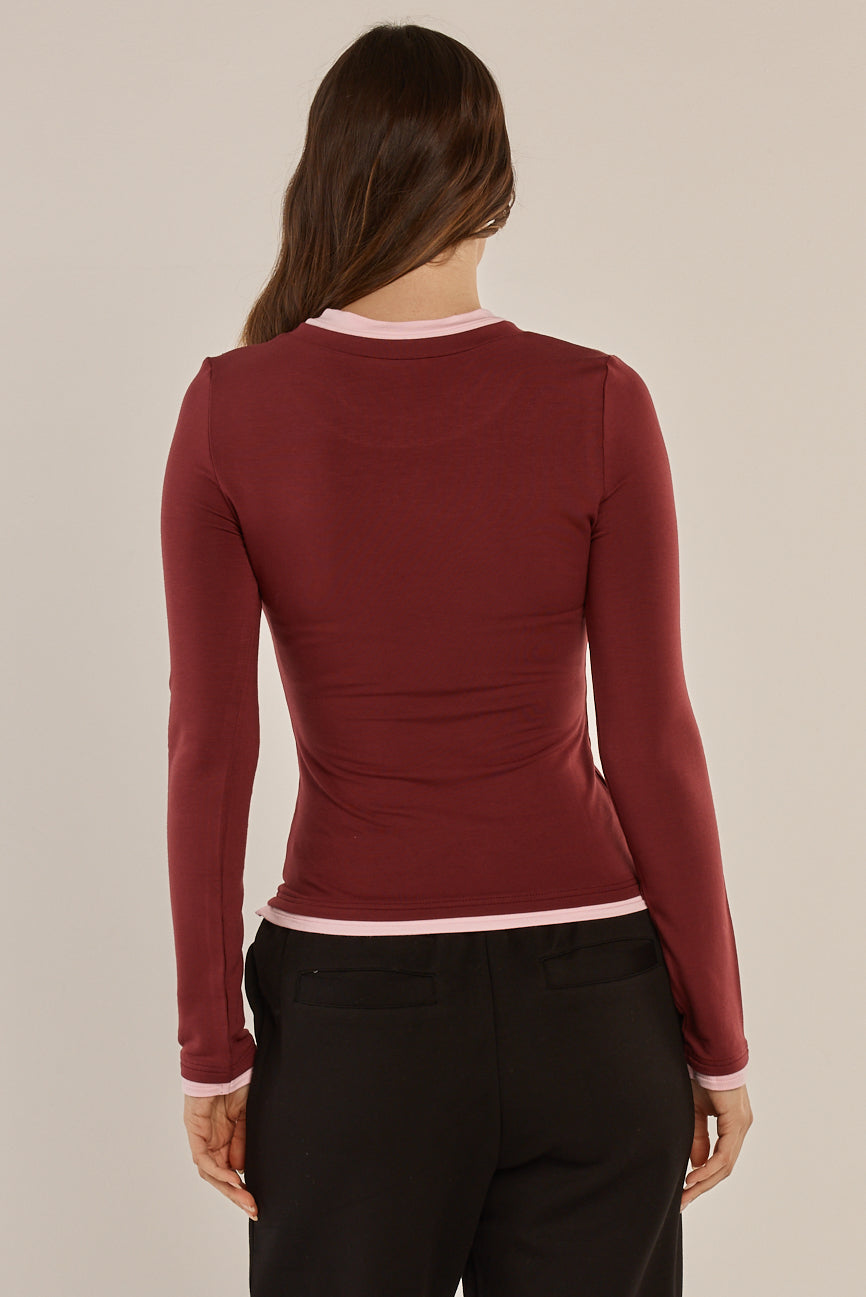 Betty Basics Cloud Tee Burgundy (Burgandy)
