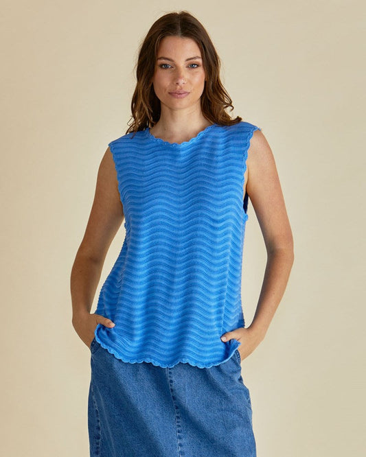 Betty Basics Aviva Tank (Blue Stripe)