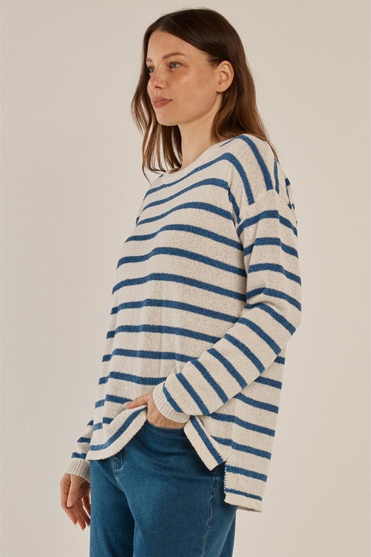 Betty Basics Bradford Knit Top (Nautical Stripe)