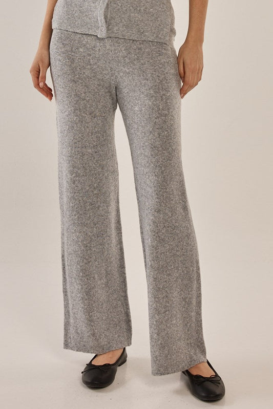 Betty Basics Nash Knit Pant (Grey Marle)