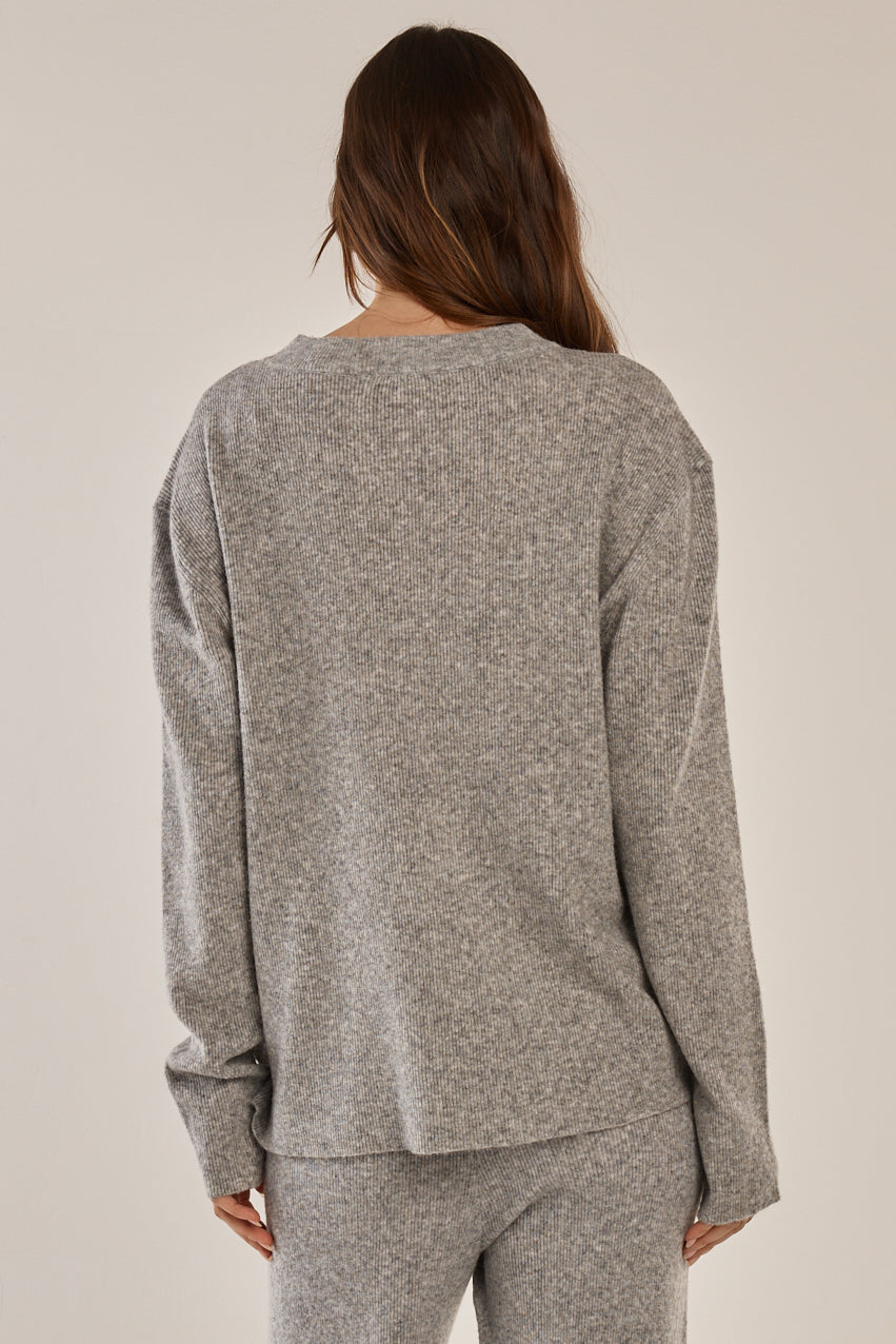 Betty Basics Ruby Knit Sweater (Grey Marle)