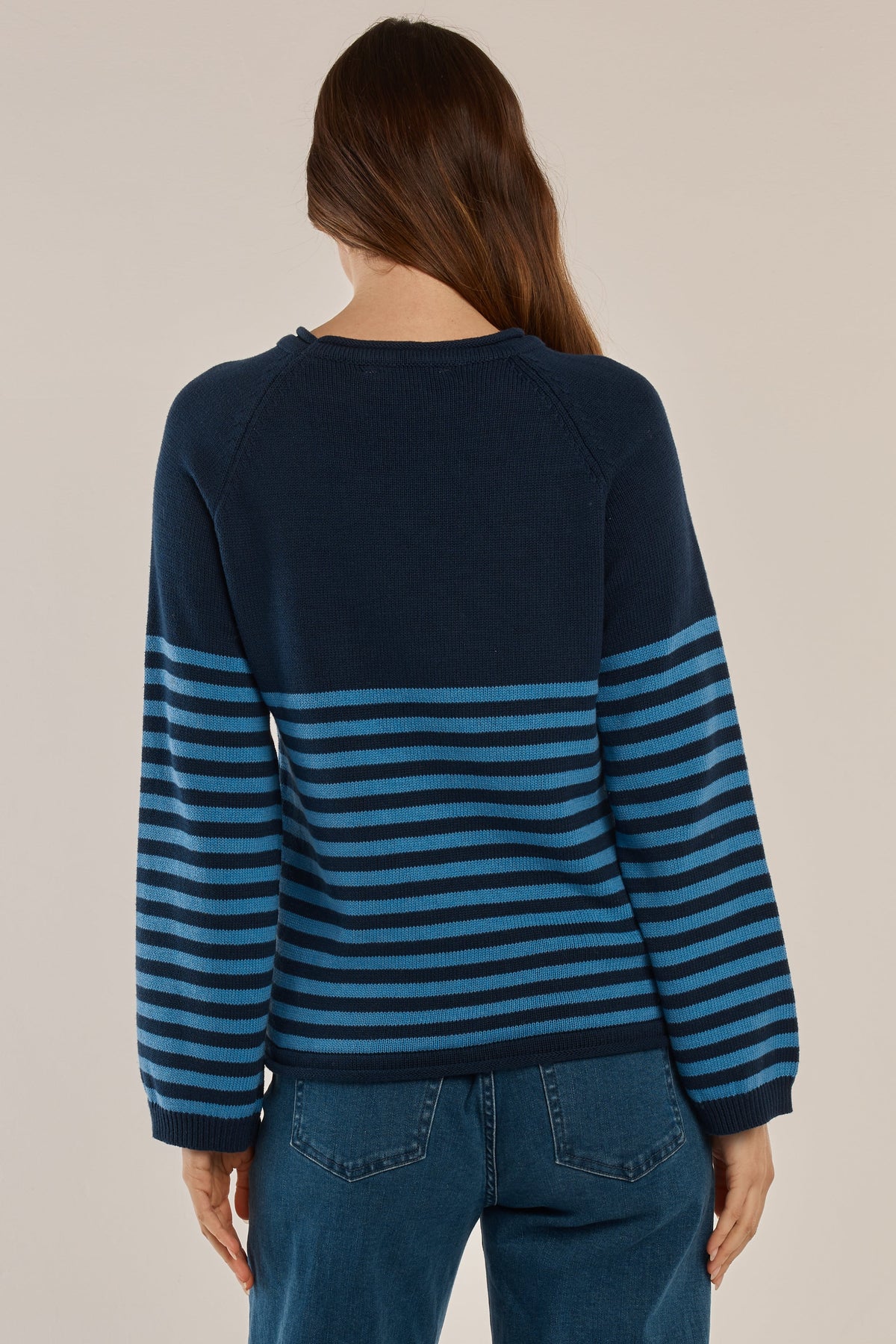 Betty Basics Carrie Knit Jumper (Blue Stripe)
