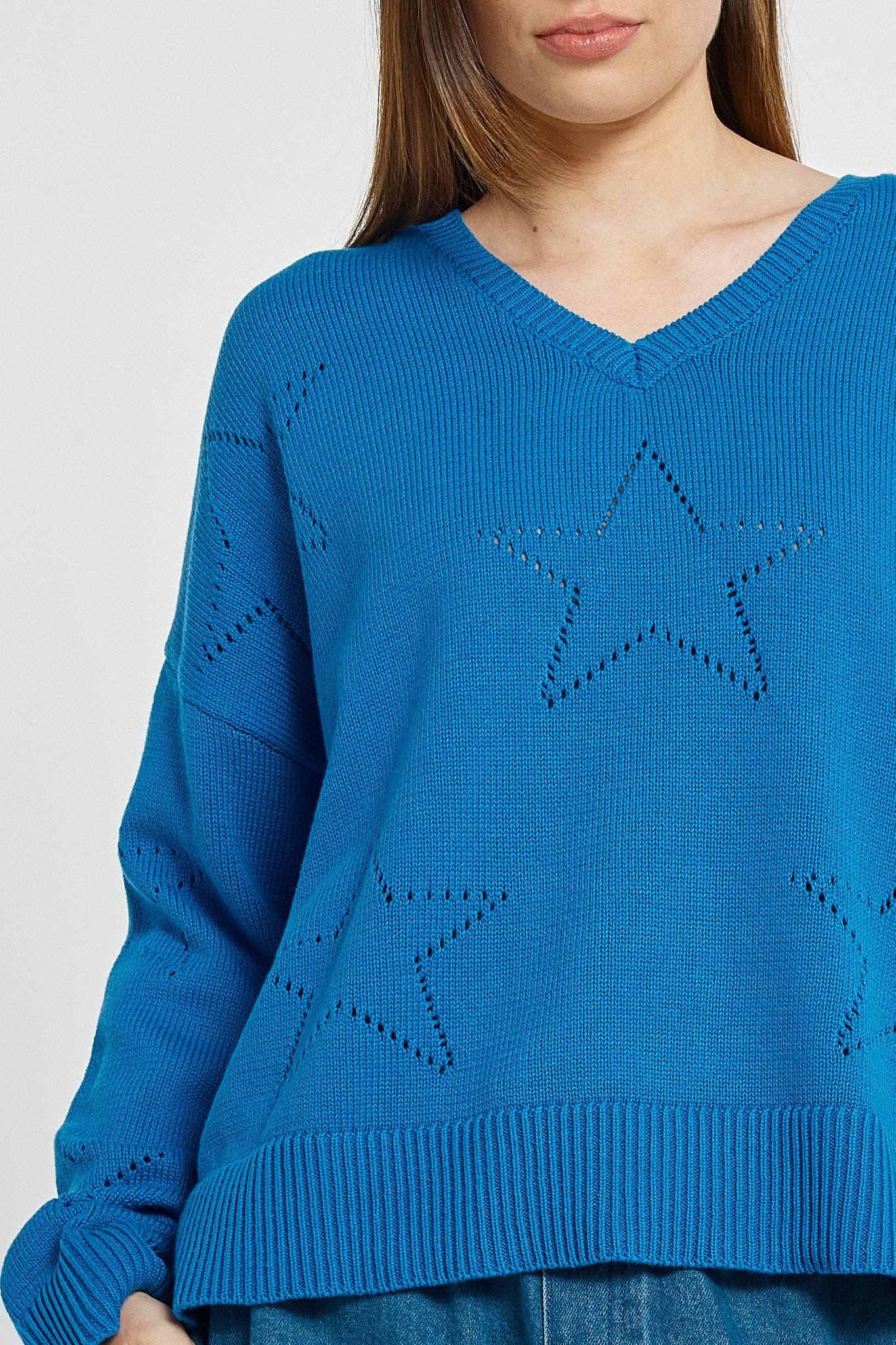 Betty Basics Selene Star Sweater (Blue)