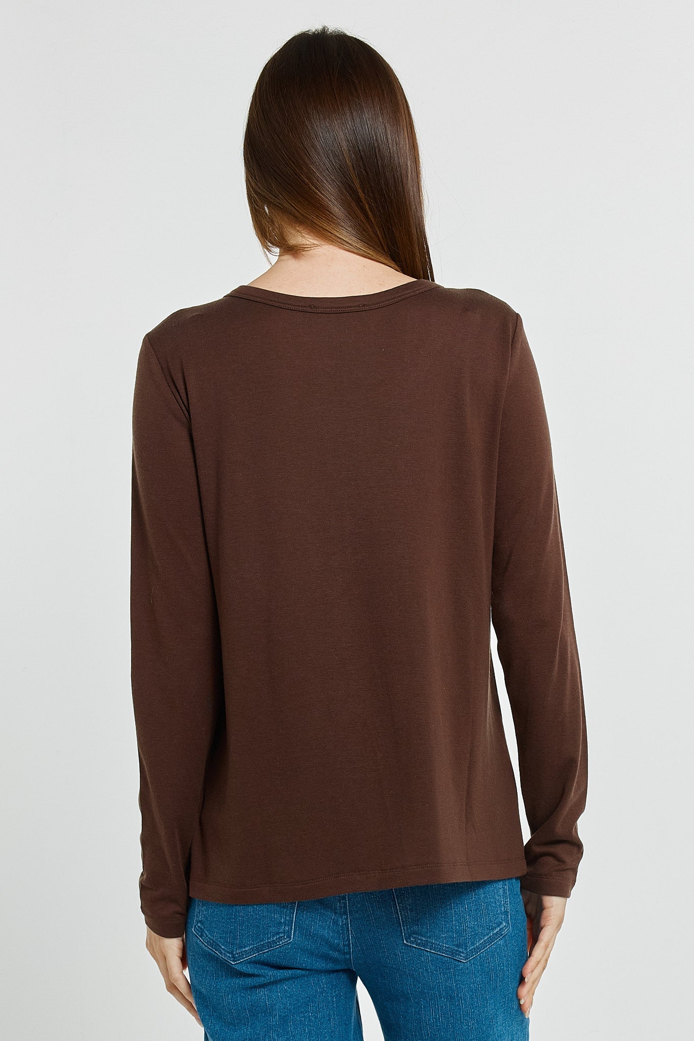 Betty Basics Westin Blended Wool Tee (Chocolate)