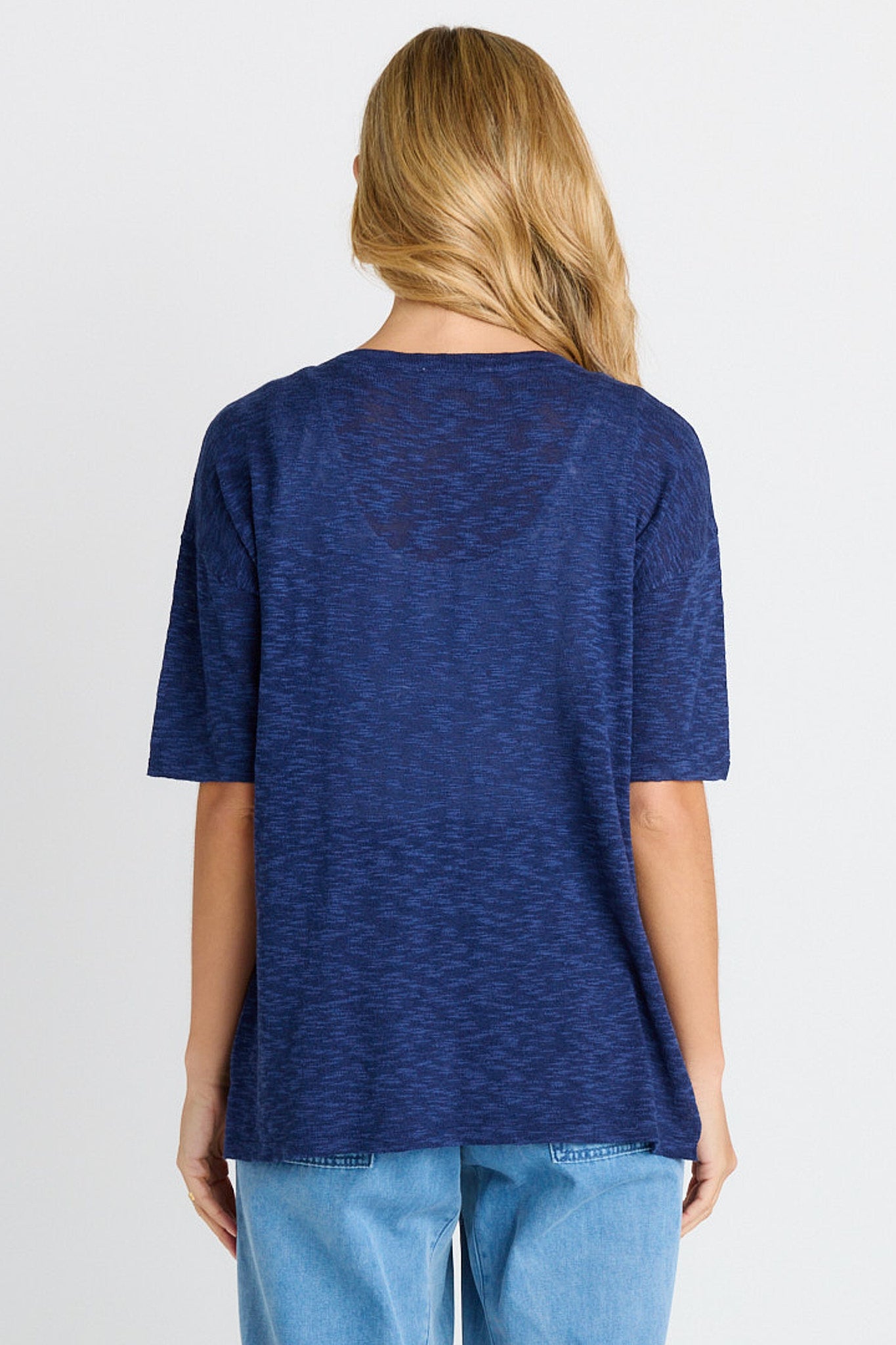 Betty Basics Eleni Knit Tee (Navy)