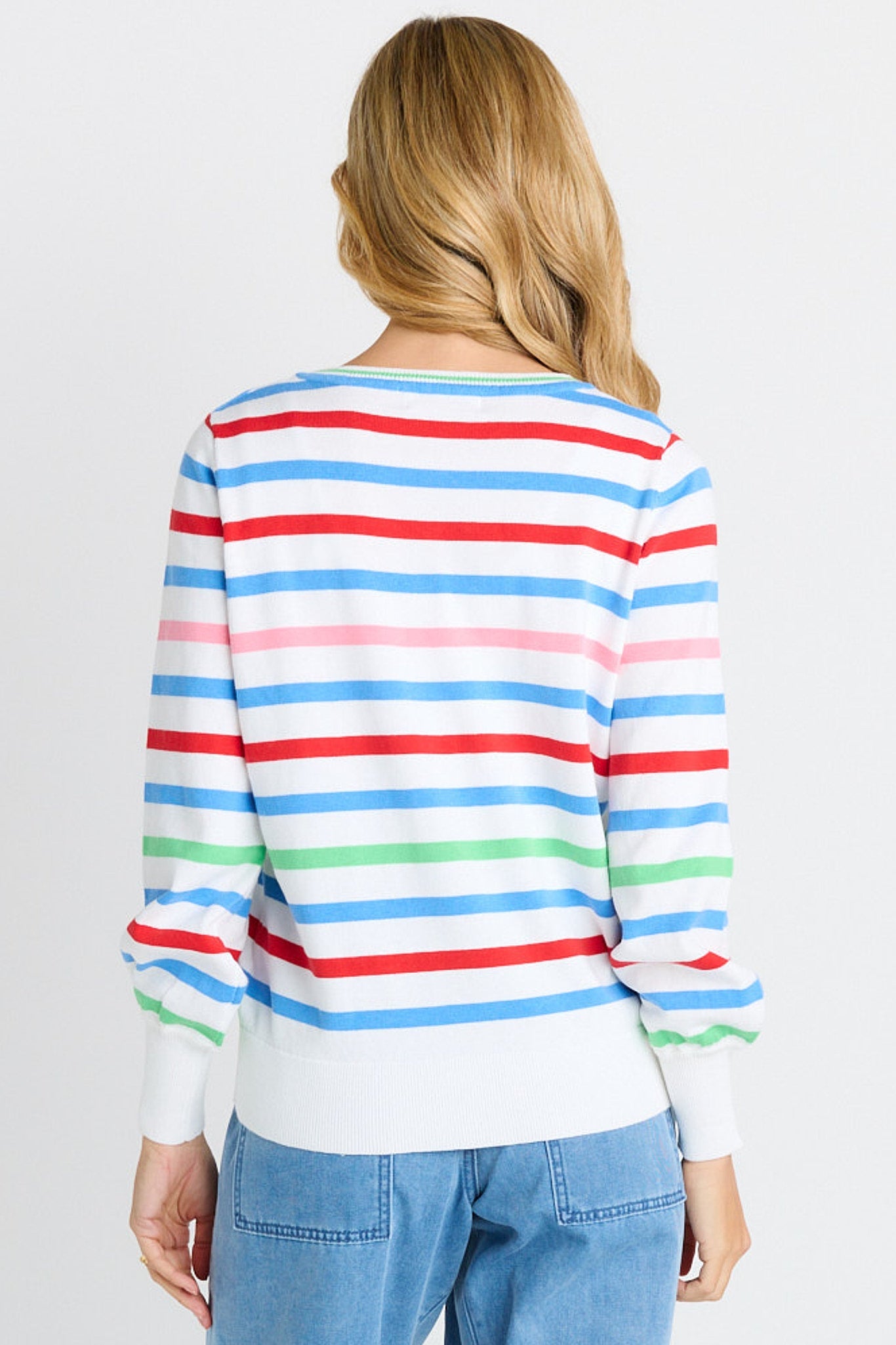 Betty Basics Indie Knit Sweater (Sorbet Stripe)