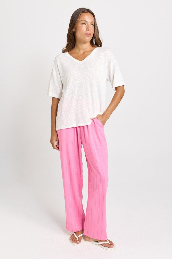 Betty Basics Aries V-Neck Knit Top (White)