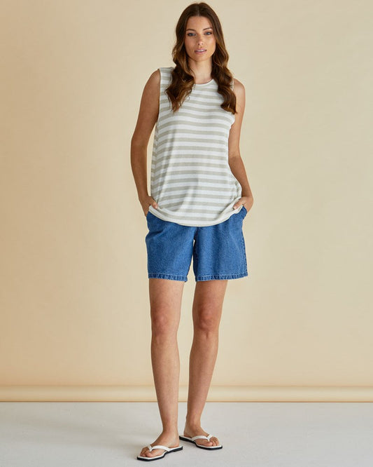 Betty Basics Positano Tank (Gold Stripe)