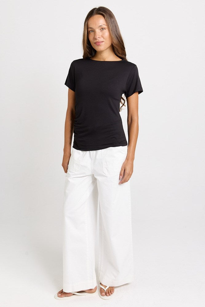 Betty Basics Victoria Viscose Tee (Black)
