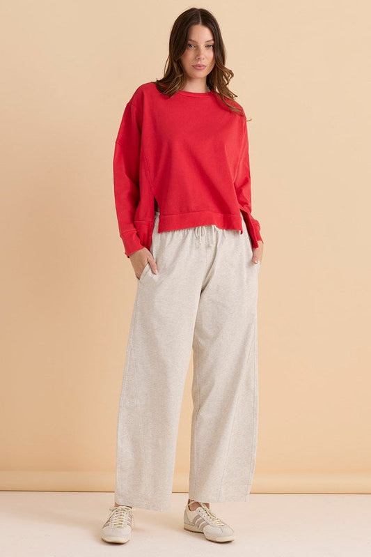 Betty Basics Iris Sweatshirt (Red)