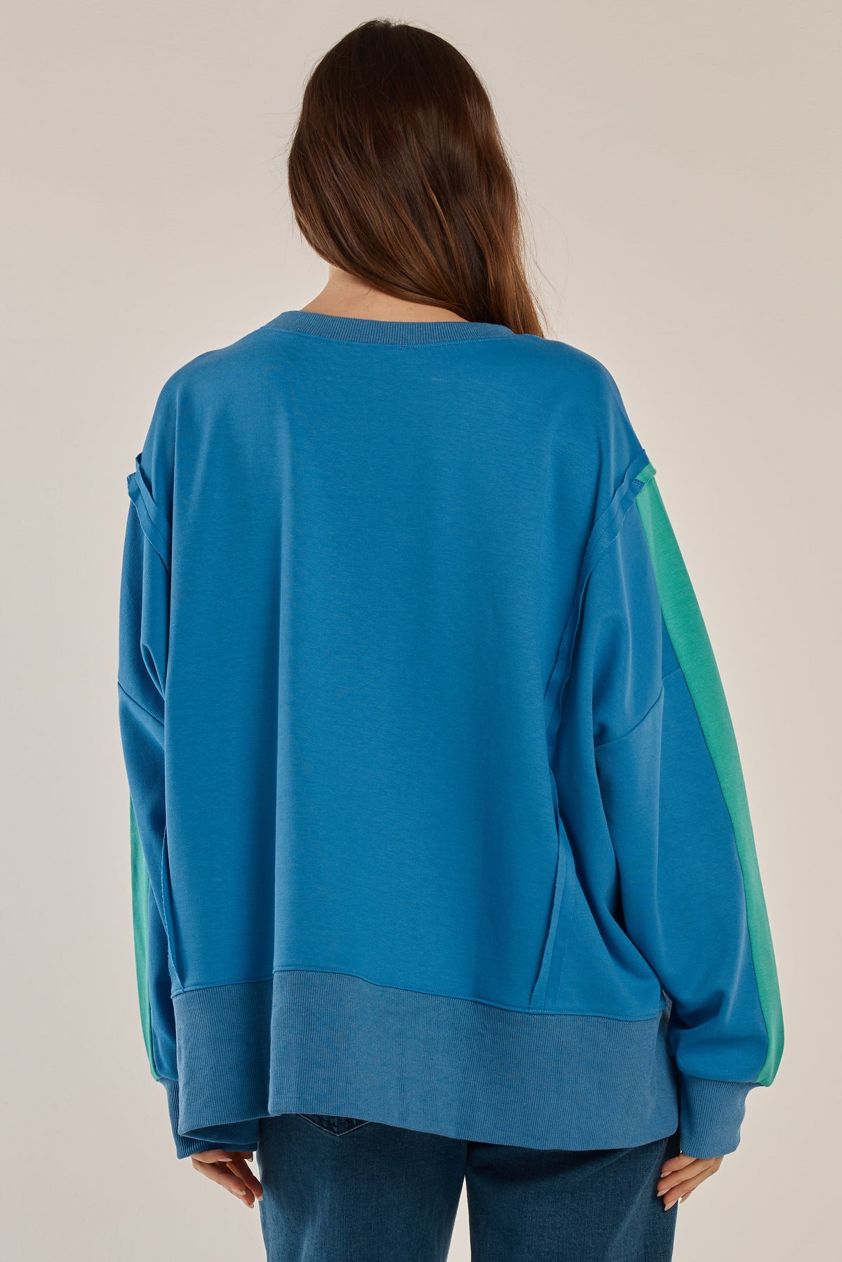 Betty Basics Tania Sweatshirt (Blue/Green)
