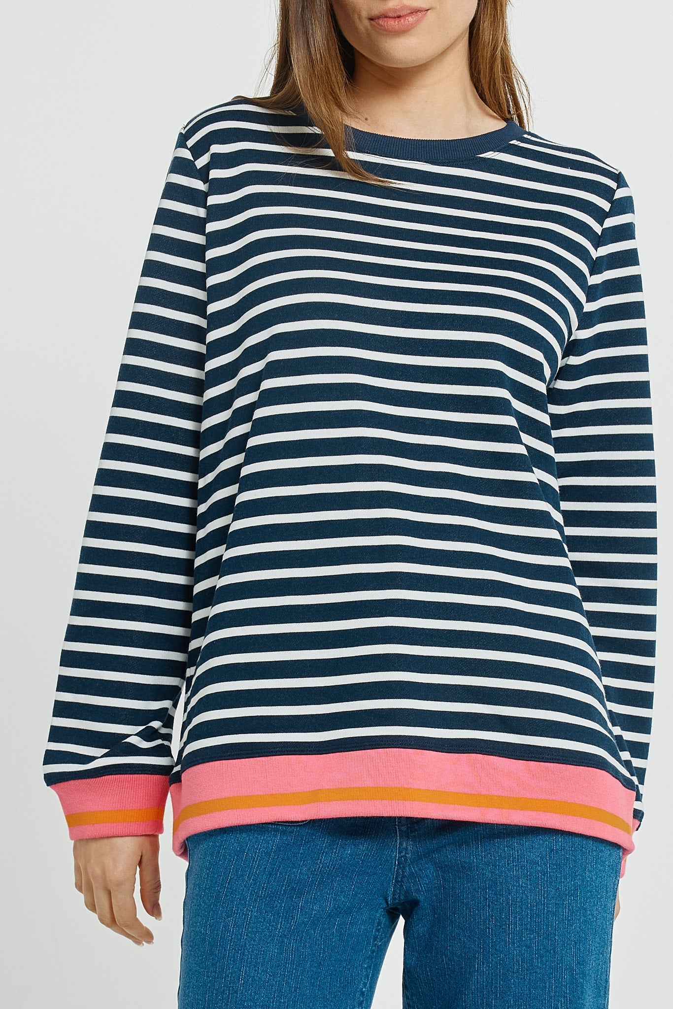 Betty Basics Tyra Sweat (Navy/White Stripe)